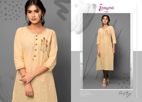 Psyna Poetry 2 Cotton Embroidery Kurti With Bottom